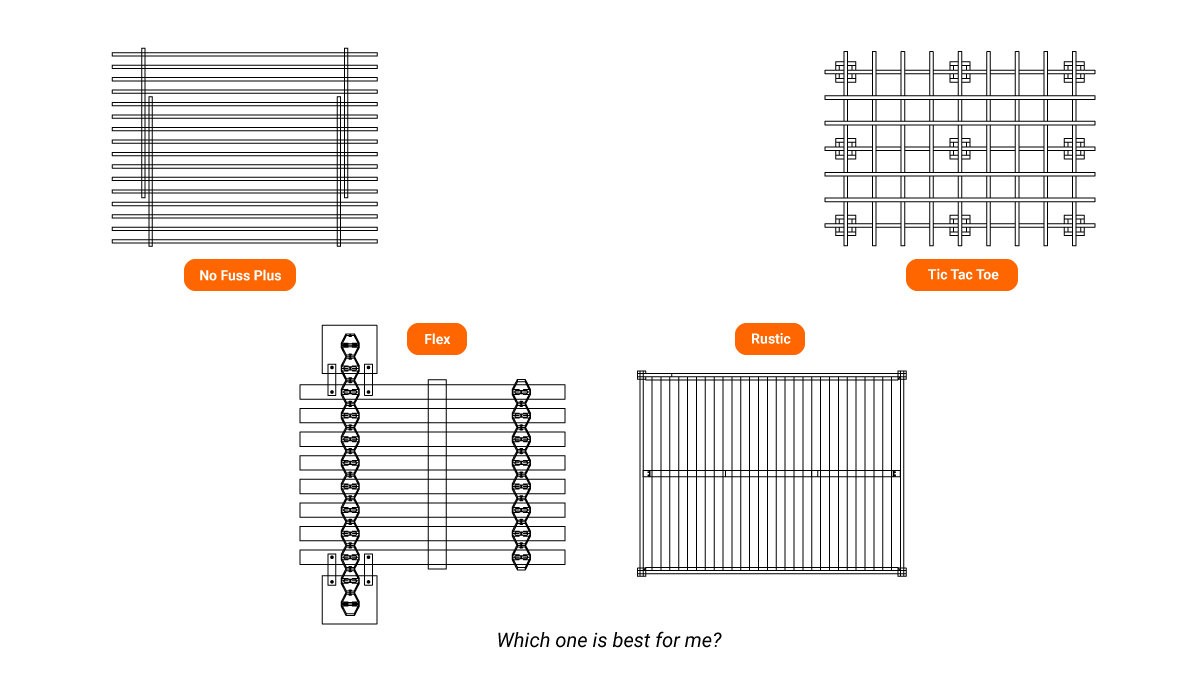 Drawings of each Quagga Designs bed frame.
