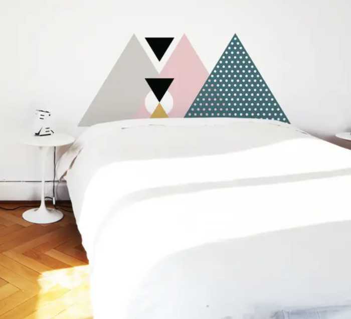 Headboard with geometric shapes alternative