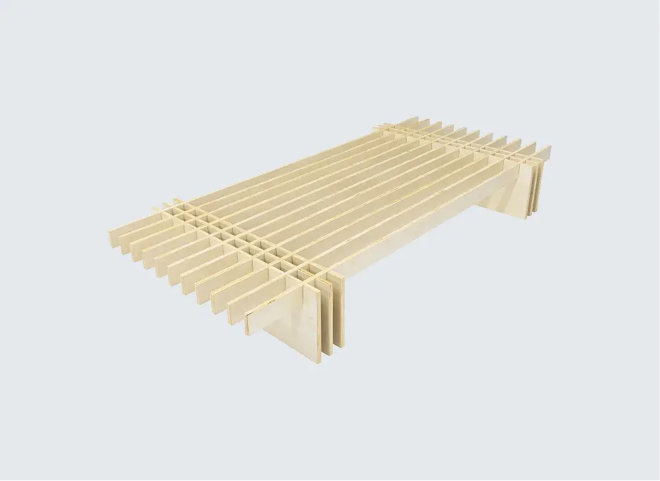 No Fuss Plus bed frame by Quagga Designs.